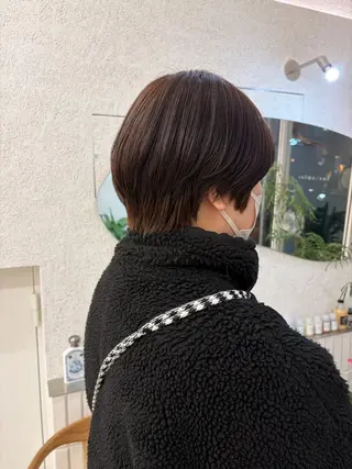 ショート リン🔔ボブ cut ベージュカラー🤎のヘアスタイル