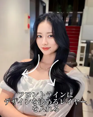 セミロング 映える顔まわり/前髪 特化 💗 ユキマのヘアスタイル