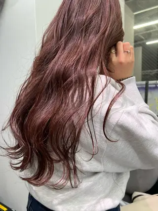 ロング ハイトーン&髪質改善 &韓国エクステ🤎のヘアスタイル