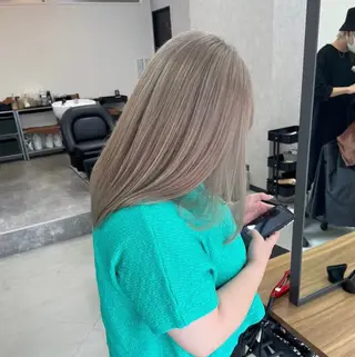 ロング カラー ヘアアレンジ 江坂エリア最安値◎ ブリーチ*土田のヘアスタイル