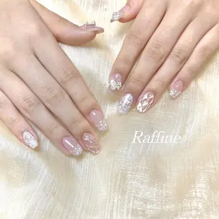 ネイル RAFFINE 月🦋🩵のネイルデザイン