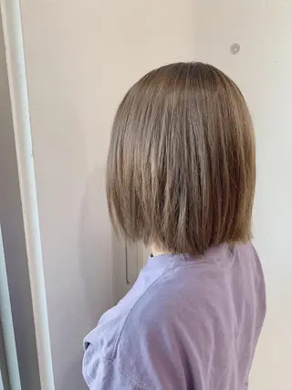 ミディアム カラー 白髪ぼかしハイライト 柳川拓哉のヘアスタイル