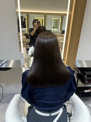 セミロング 透明感カラー/伊藤 陸/soigneのヘアスタイル