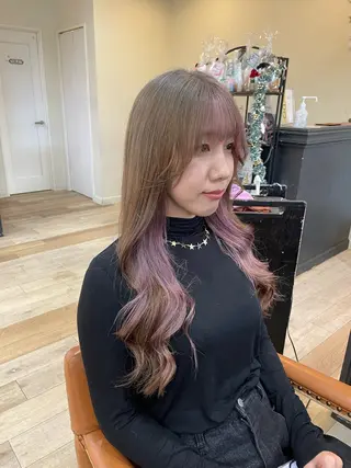 ロング カラー 松尾 遥花のヘアスタイル