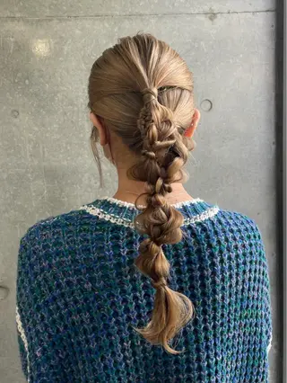 セミロング ヘアアレンジ メンズモテパーマ💙 fuwaのヘアスタイル