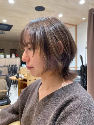 ショート カラー 似合わせ レイヤー須川のヘアスタイル