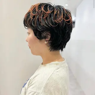 ショート カラー パーマ gotoday shaire salon 神戸三宮所属・ショート/パーマ/ MIOのヘアスタイル