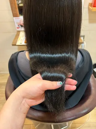 セミロング な おのヘアスタイル