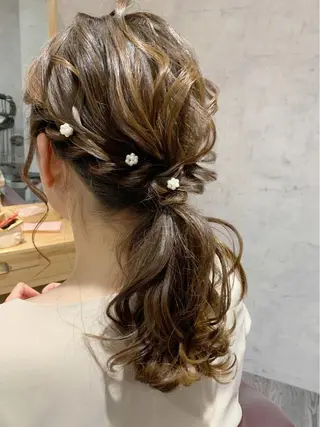 ミディアム ヘアアレンジ エクステ KAZUMAのヘアスタイル