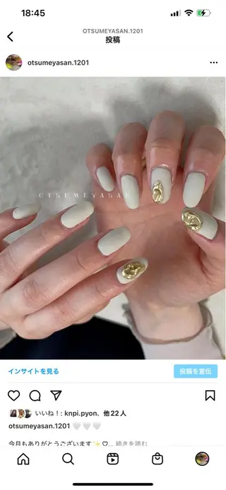 ミディアム ネイル otsumeyasan所属・わたなべ ちかのネイルデザイン