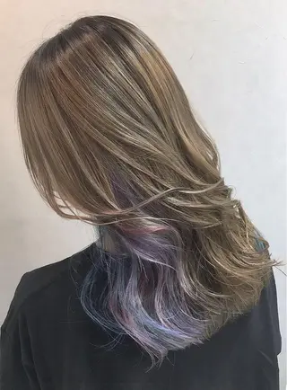 セミロング カラー ヘアアレンジ 指名支持率NO.1 スタイリストのヘアスタイル