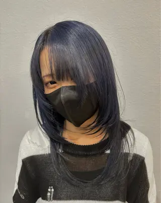 ロング カラー LEBEN所属・和夢/メンズカット/ パーマ/ハイトーンのヘアスタイル