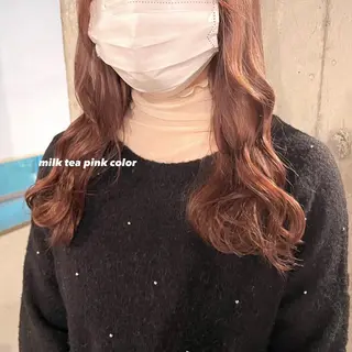 ロング カラー パーマ ヘアアレンジ メンズ ネイル マツエク・マツパ アイブロウ 透明感カラー・レイヤ ー🎀amika🎀のヘアスタイル