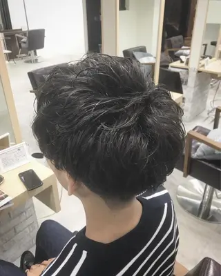 ショート メンズ マンツーマン/透明感 foi hairのヘアスタイル