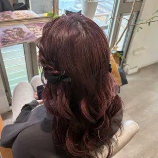 セミロング ヘアアレンジ ゆ ののヘアスタイル