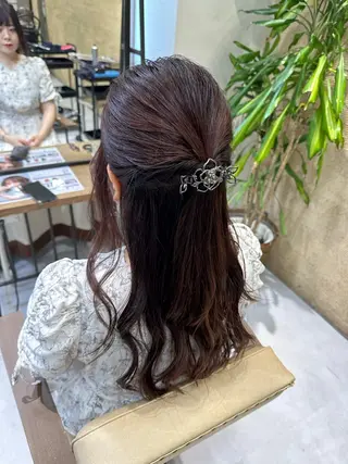 ロング ヘアアレンジ 髪質改善AUSTIN登戸所属・ICHIKA/暖色 カラー / Wカラーのヘアスタイル