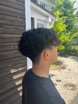 パーマ メンズ 篠田 翔太のヘアスタイル