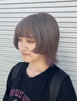 ミディアム カラー 透明感カラー/ くびれヘア/ユウユのヘアスタイル