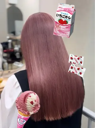 ロング カラー 岡山ハイトーン・ ルーツカラー/こもものヘアスタイル