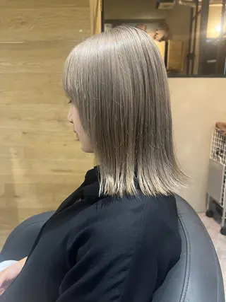 ミディアム フジサキ ケンのヘアスタイル