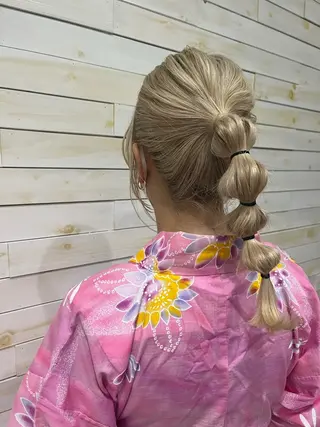 ヘアアレンジ らいむ/レイヤー/ /イヤリングカラーのヘアスタイル