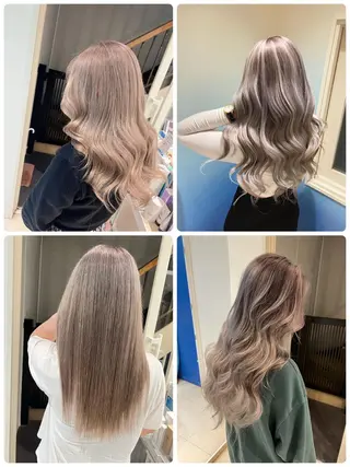 セミロング カラー 🔥ハイトーンカラー ギャルNAOKI🔥のヘアスタイル