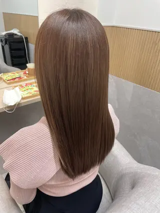 セミロング カラー 西 めぐみのヘアスタイル
