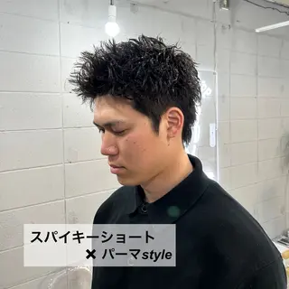 ショート メンズ 天王寺/メンズパーマ /フェード/河本かほのヘアスタイル