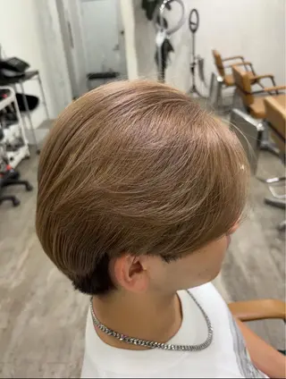ショート メンズ 🍑メンズカット 透明感カラーもえ🍑のヘアスタイル