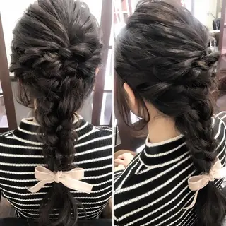 セミロング ロング ヘアアレンジ 沢田 瞳のヘアスタイル