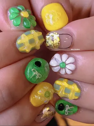 ネイル 3dパーツ/流行り 👧shushu❤️のネイルデザイン