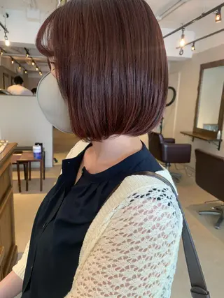 ショート カラー 透明感/オリーブ/ グレージュ/YUKAのヘアスタイル