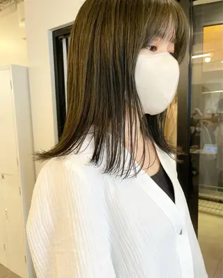 ミディアム カラー ボブ/ミニボブ/ 立河今日子のヘアスタイル