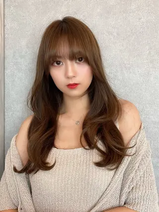 ロング 新宿/韓国レイヤー/ 顔周りカット松本美晴のヘアスタイル