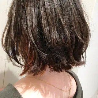 カラー ショート/ボブ/ 白髪ぼかし/しんやのヘアスタイル