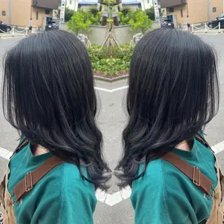 ミディアム カラー 🪼高評価🪼 💎柴崎の藤咲💎のヘアスタイル