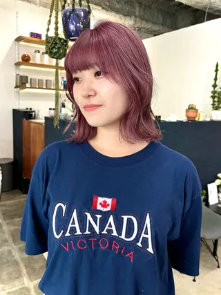 ミディアム カラー 暖色カラー/天神/ ヘイマサクラのヘアスタイル