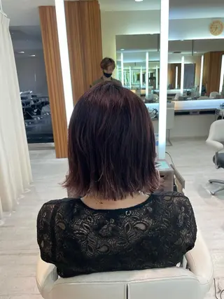 ミディアム カラー 淡路上新庄/髪質改善 .艶カラー/野口春貴のヘアスタイル