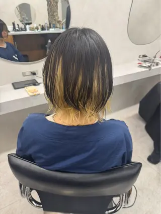 ロング ︎🌟YUYA/複雑 履歴/デザインカラーのヘアスタイル