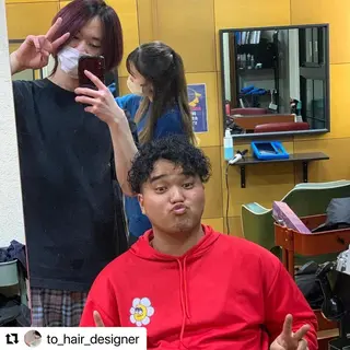 ショート カラー パーマ メンズ 🩷Eny terrace🩷のヘアスタイル