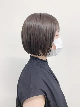 ショート カラー 色白に見える暗髪 梅田・増田のヘアスタイル