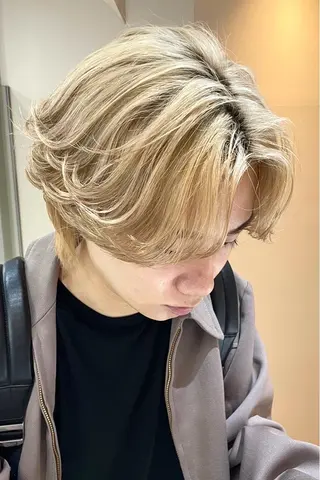 パーマ メンズ 韓国&メンズウルフ 高森蓮のヘアスタイル