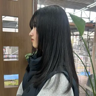 ロング ダブルカラー/韓国 ヘア/さわのあかねのヘアスタイル