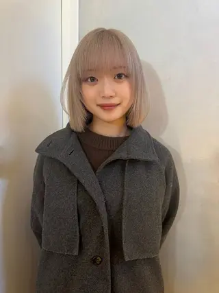 ミディアム カラー 🩷ハイトーン透明感 レイヤー🩷ユリカのヘアスタイル