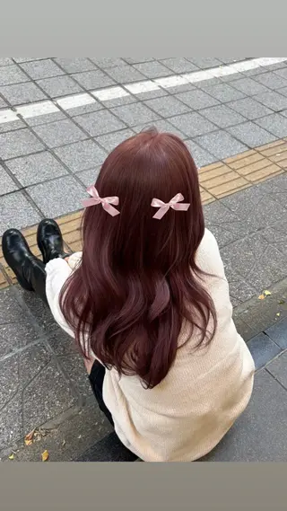 ロング カラー 🍓ハイトーンカラー 🎀nene🍓のヘアスタイル