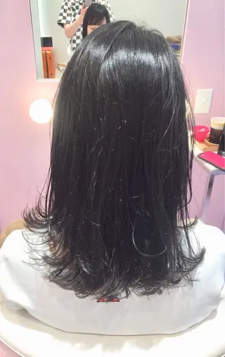 ミディアム 所渉/韓国レイヤー /ウルフカットのヘアスタイル