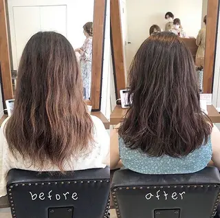 セミロング カラー パーマ 💫期間限定価格💫 似合わせカット🧚のヘアスタイル