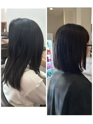 ミディアム no4ナチュラル戸祭所属・山越 美裕樹のヘアスタイル