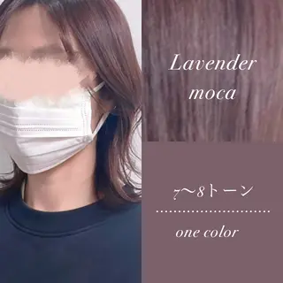 ミディアム カラー ルプラボウ/ 聖花/透明感カラーのヘアスタイル