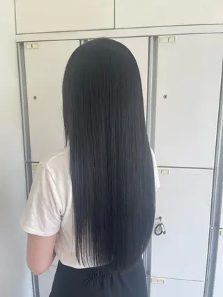 ロング カラー HAIR&MAKE  EARTH若葉台店所属・ICHIRI" 艶カラー/縮毛矯正のヘアスタイル